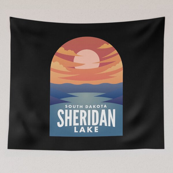 Item preview, Sheridan Lake SD Retro Sunset designed and sold by HalpinDesign.