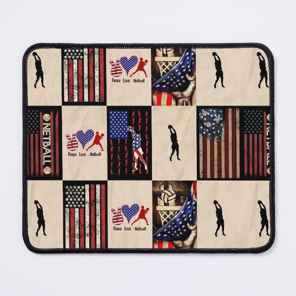Item preview, Netball American Flag Retro Art designed and sold by RoslynArt.