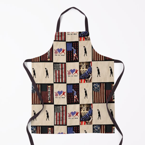 Item preview, Netball American Flag Retro Art designed and sold by RoslynArt.
