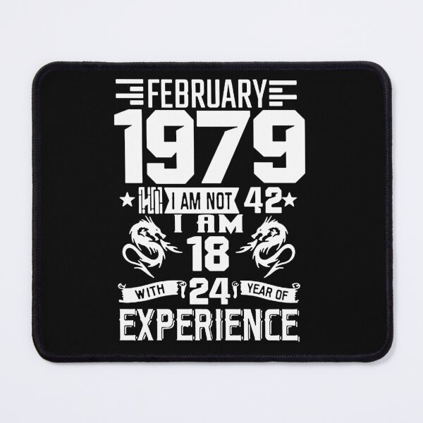 Item preview, Born in February 1979 I am Awesome 42 Years of Being Awesome Birthday Anniversary Gift Idea Holiday Fun Party Premium Apparel Funny Xmas designed and sold by DesignByHeartUK.