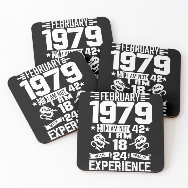 Item preview, Born in February 1979 I am Awesome 42 Years of Being Awesome Birthday Anniversary Gift Idea Holiday Fun Party Premium Apparel Funny Xmas designed and sold by DesignByHeartUK.