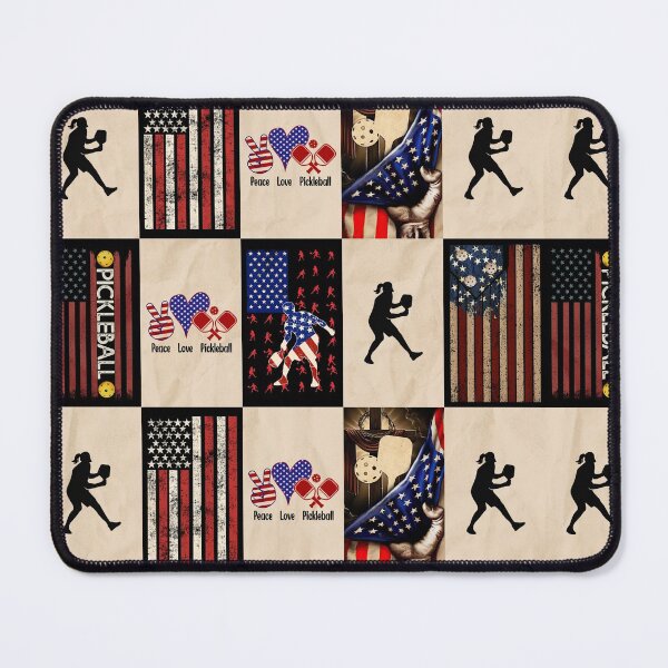 Item preview, Pickleball American Flag Retro Art designed and sold by RoslynArt.