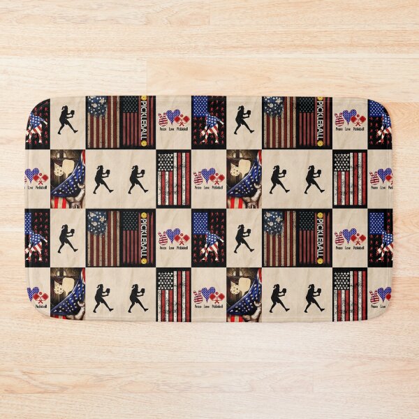 Item preview, Pickleball American Flag Retro Art designed and sold by RoslynArt.