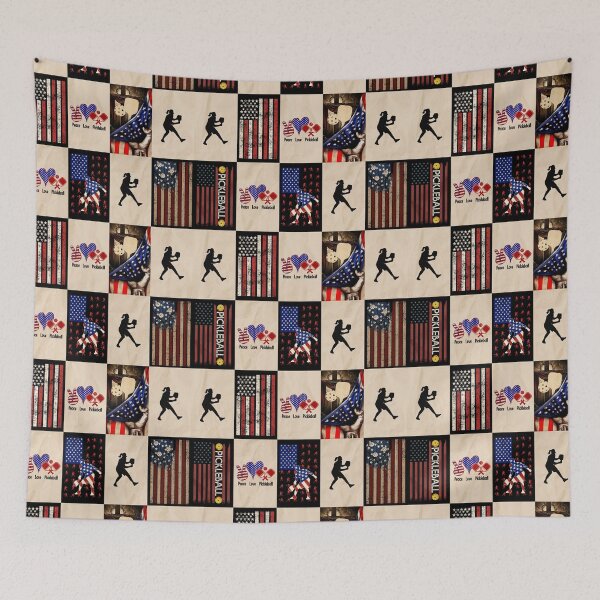 Item preview, Pickleball American Flag Retro Art designed and sold by RoslynArt.