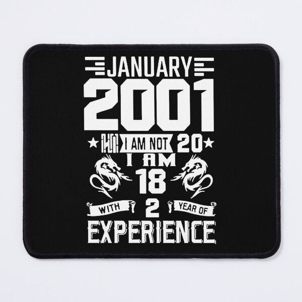Item preview, Born in January 2001 I am Awesome 20 Years of Being Awesome Birthday Anniversary Gift Idea Holiday Fun Party Premium Apparel Funny Xmas designed and sold by DesignByHeartUK.