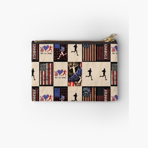 Item preview, Running American Flag Retro Art designed and sold by RoslynArt.