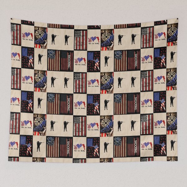 Item preview, Shooting American Flag Retro Art designed and sold by RoslynArt.