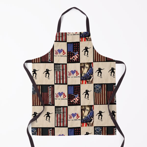 Item preview, Skateboarding American Flag Retro Art designed and sold by RoslynArt.