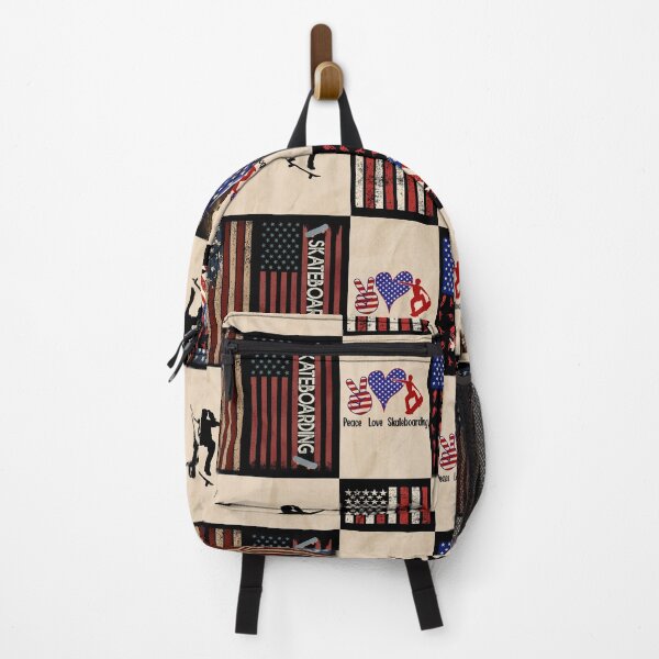 Item preview, Skateboarding American Flag Retro Art designed and sold by RoslynArt.