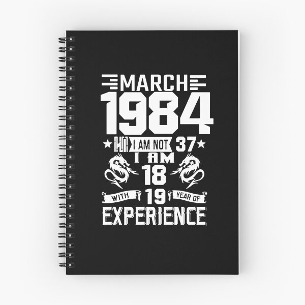Item preview, Born in March 1984 I am 18 years with 19 years of experience Awesome 41 Years of Being Awesome Birthday Anniversary Gift Idea Holiday Fun Party Premium Apparel Funny Xmas designed and sold by DesignByHeartUK.