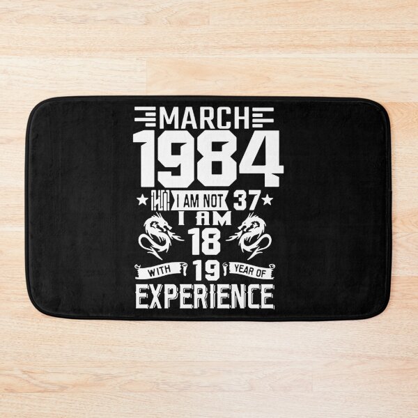 Item preview, Born in March 1984 I am 18 years with 19 years of experience Awesome 41 Years of Being Awesome Birthday Anniversary Gift Idea Holiday Fun Party Premium Apparel Funny Xmas designed and sold by DesignByHeartUK.