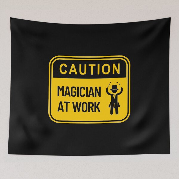 Item preview, Caution Magician At Work Design designed and sold by DoubleLifted.