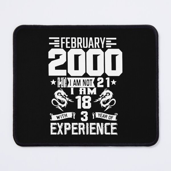 Item preview, Born in February 2000 18 years with 3 years of experience I am Awesome 26 Years of Being Awesome Birthday Anniversary Gift Idea Holiday Fun Party Premium Apparel Funny Xmas designed and sold by DesignByHeartUK.