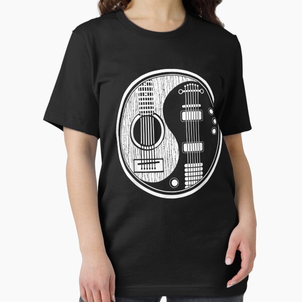 Ying Yang Tee Shirt Acoustic Guitar Tshirt Rock Star Gift Ying Yang Tee Shirt Acoustic Guitar Tshirt Rock Star Gift