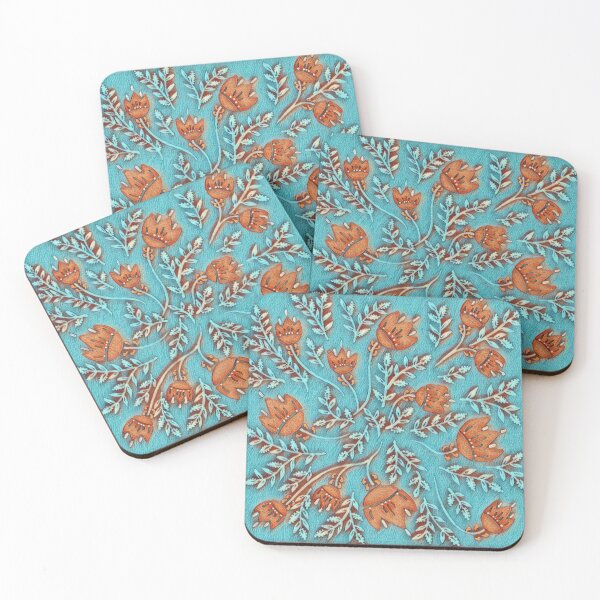 Item preview, Folk Art Flowers Blue & Red designed and sold by Brenander.