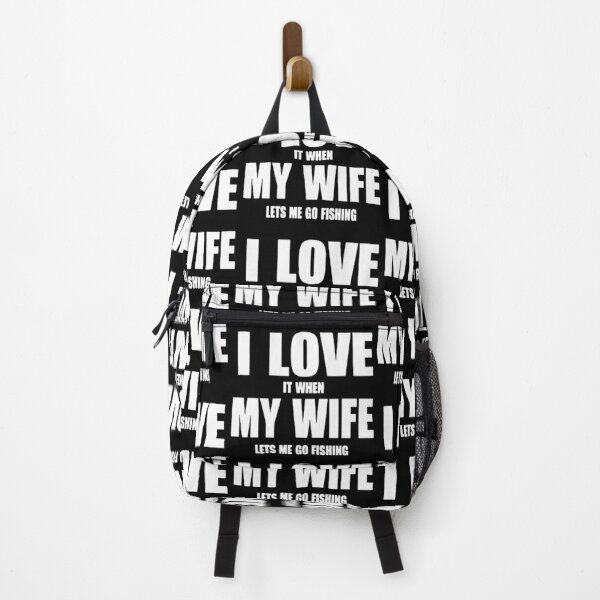 Item preview, Funny I love it when my wife let me go Fishing Evolution of Fishing Born to go fishing Forced to work Fisherman Stick Figure Bones I love Fishing Art Design Happy Inspiration Joy Mood Funny designed and sold by DesignByHeartUK.