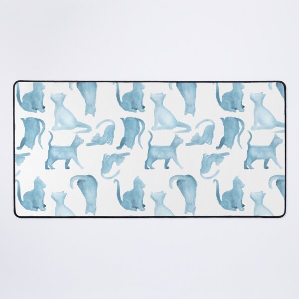 Item preview, Watercolor Cat Sillouettes - Blue designed and sold by PaintInTheNight.