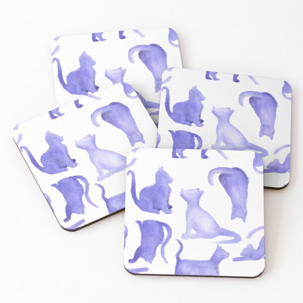Item preview, Watercolor Cat Sillouettes -Purple designed and sold by PaintInTheNight.
