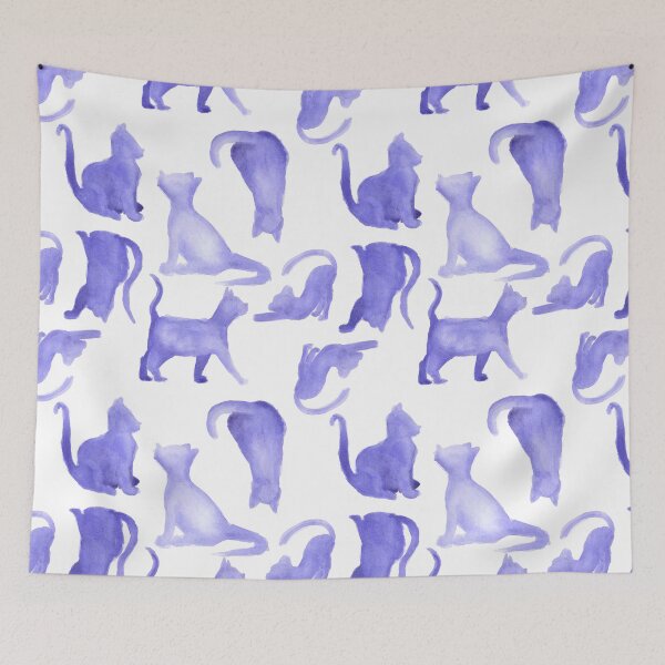 Item preview, Watercolor Cat Sillouettes -Purple designed and sold by PaintInTheNight.