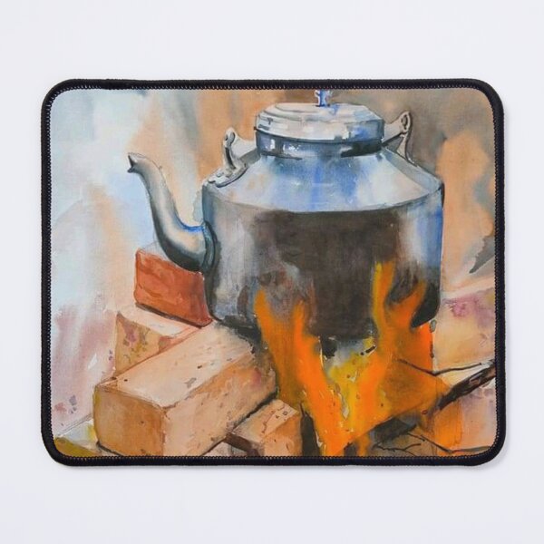 Item preview, Painting Design of a Tea Kettle on Burner designed and sold by VIVEK KUMAR RAI.
