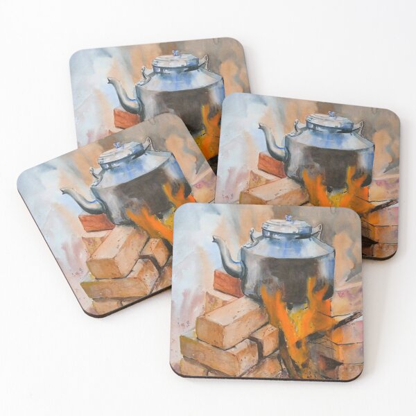 Item preview, Painting Design of a Tea Kettle on Burner designed and sold by VIVEK KUMAR RAI.