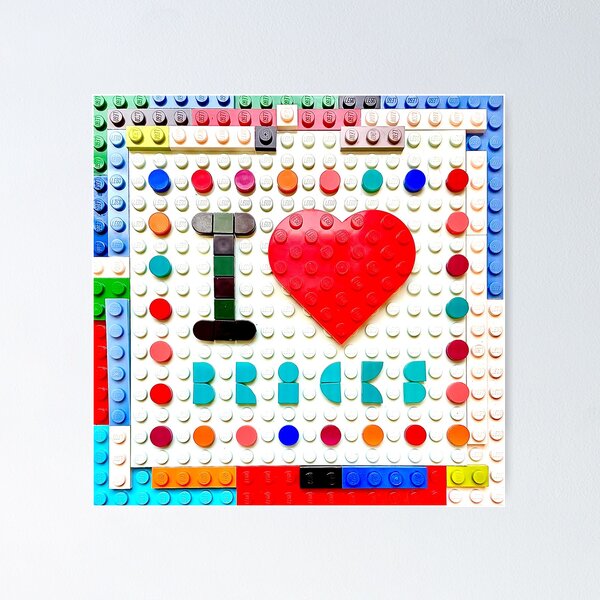 Lego Brick Heart Wall Art for Sale