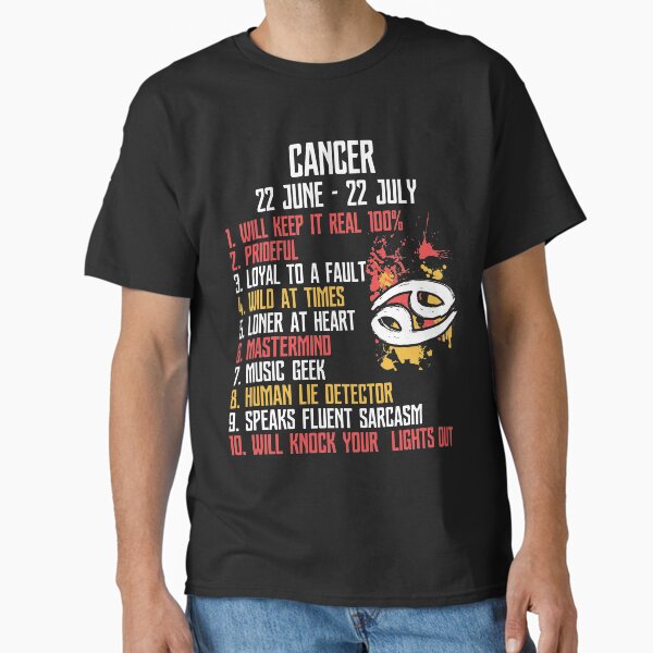 Cancer Facts Zodiac Sign Birthday Classic T-Shirt