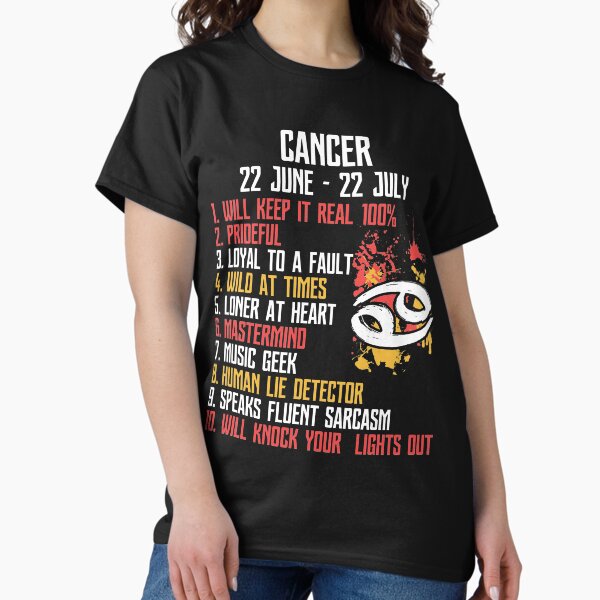 Cancer Facts Zodiac Sign Birthday Classic T-Shirt