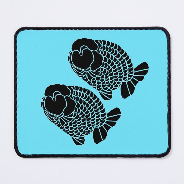 Item preview, Ranchu Goldfish Full Black Side View Pair Logo designed and sold by Nosnah.