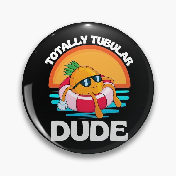 Item preview, Vintage Totally Tubular Dude Floating Pineapple Tubing Funny designed and sold by RGRamsey.