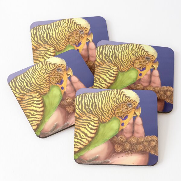 Item preview, Budgie eating some millet designed and sold by Wood-Wolf67.