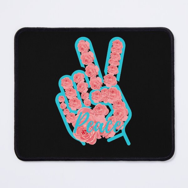 Item preview, Peace sign pink Flowers designed and sold by RedSparkle.