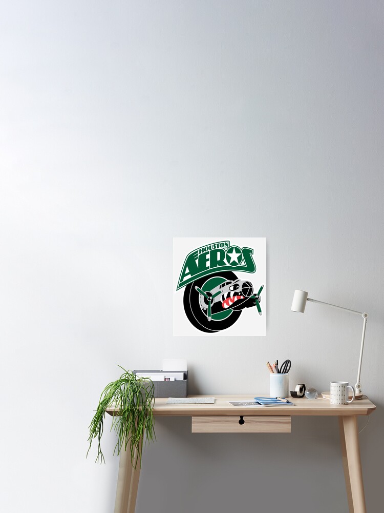 Houston Aeros defunct hockey team emblem vintage | Mounted Print