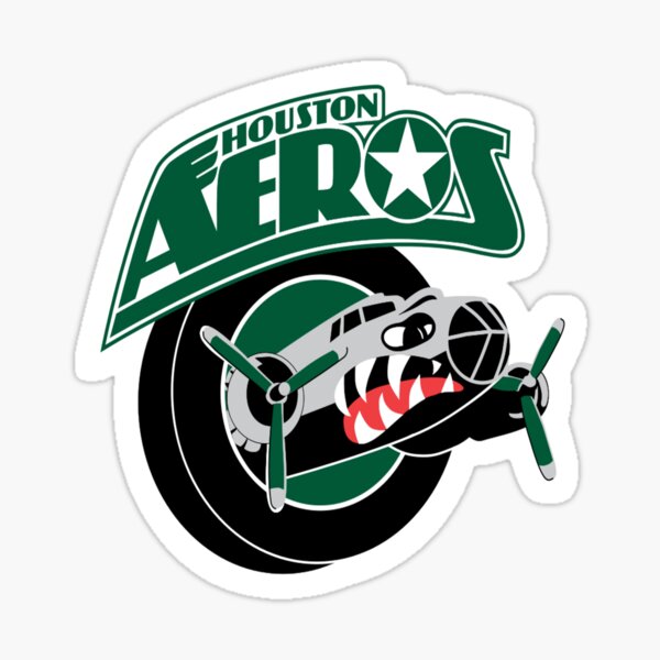 Defunct Houston Aeros Hockey Team Emblem Vintage Retro Sticker For Sale By Qrea Redbubble