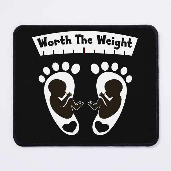 Item preview, Worth The Weight - Baby shower gift maternity uplifting affirmation quote for Mothers expecting twins designed and sold by allmarkmade.