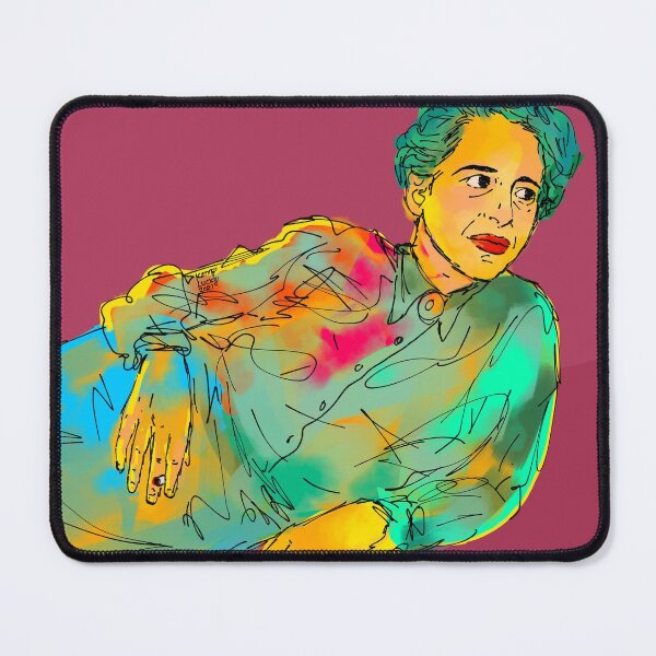 Item preview, Hannah Arendt abstract painting pose designed and sold by KennyLucky.