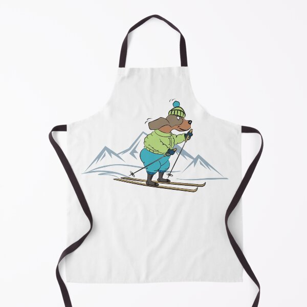 Item preview, Cute Dog Skiing in the Winter Mountains designed and sold by pixelspantry.