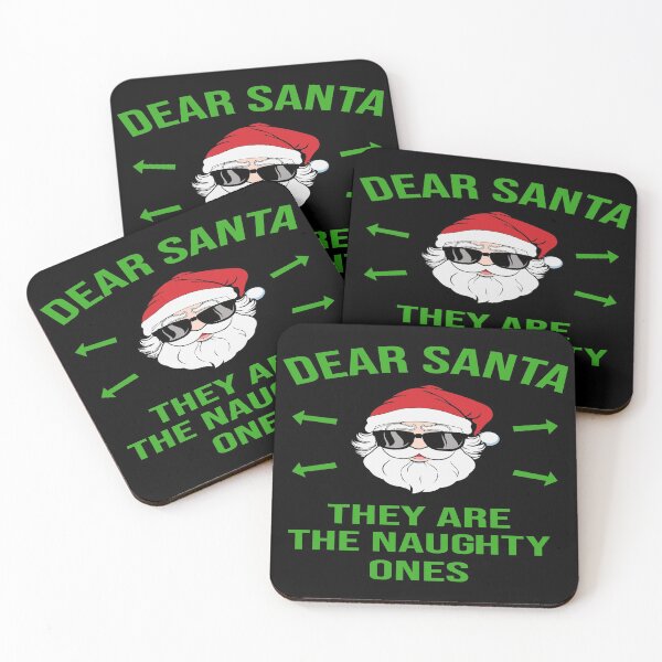 Item preview, Christmas Holiday Funny Santa Green on Black designed and sold by AlteredAtelier.