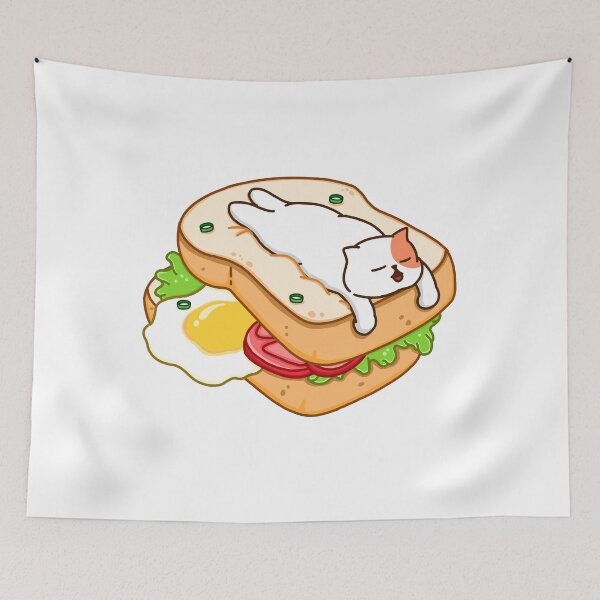 Item preview, Cat and Sandwich Bread designed and sold by Kimprut.