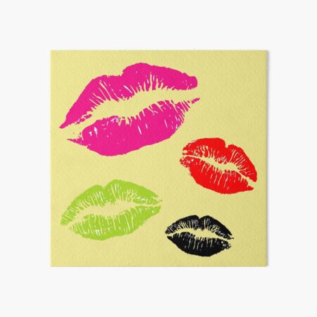 Lipstick Kiss Art Board Prints for Sale | Redbubble
