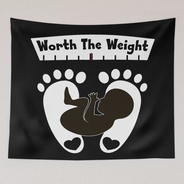 Item preview, Worth The Weight - Baby shower gift maternity uplifting affirmation quote for expecting Mothers designed and sold by allmarkmade.