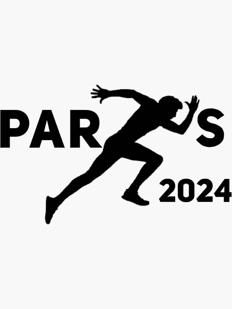 "Paris Run 2024" Sticker for Sale by IslandBliss876 Redbubble