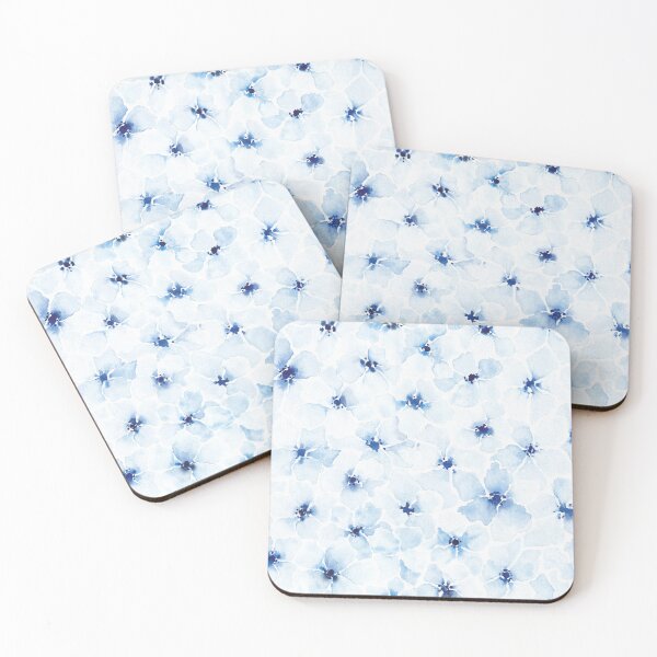 Item preview, Softness blue floral pattern designed and sold by IrinaIkar.