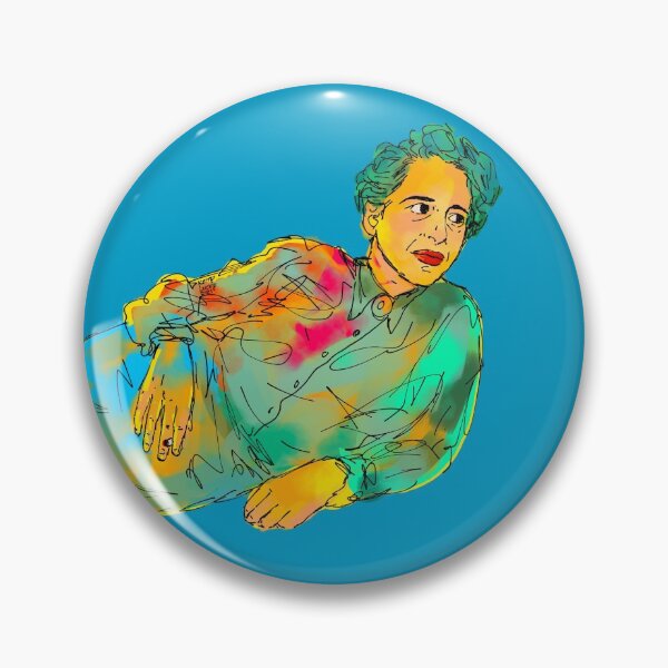 Item preview, Hannah Arendt abstract painting pose Blue designed and sold by KennyLucky.