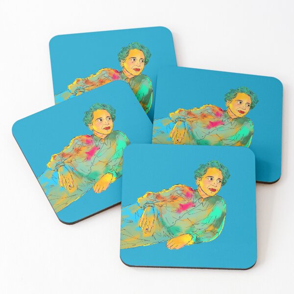 Item preview, Hannah Arendt abstract painting pose Blue designed and sold by KennyLucky.