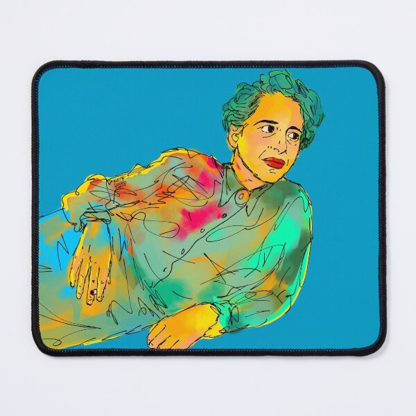 Item preview, Hannah Arendt abstract painting pose Blue designed and sold by KennyLucky.