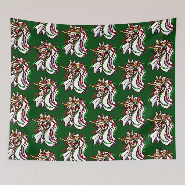 Item preview, Mari Lwyd Unicorn designed and sold by JanGrackle.