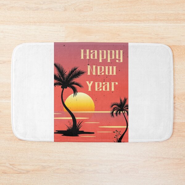 Item preview, Happy New Year Celebration California Beach Vector Graphics designed and sold by Cre8iveSkill.