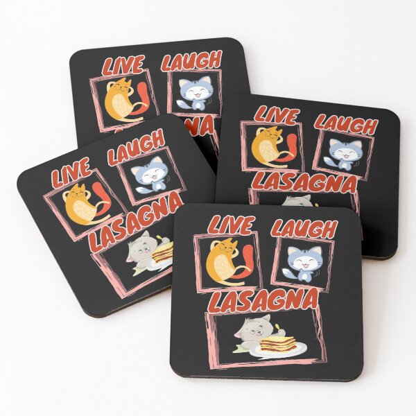 Item preview, Live Laugh Lasagna Cat designed and sold by my-green-gecko.