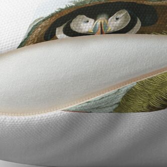 Alternate view of Atlantic Puffin - John James Audubon Throw Pillow